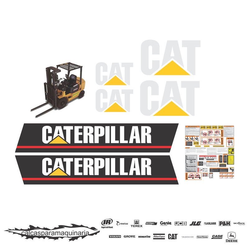 JUEGO DE CALCAS DE RESTAURACION PARA CAT GP25