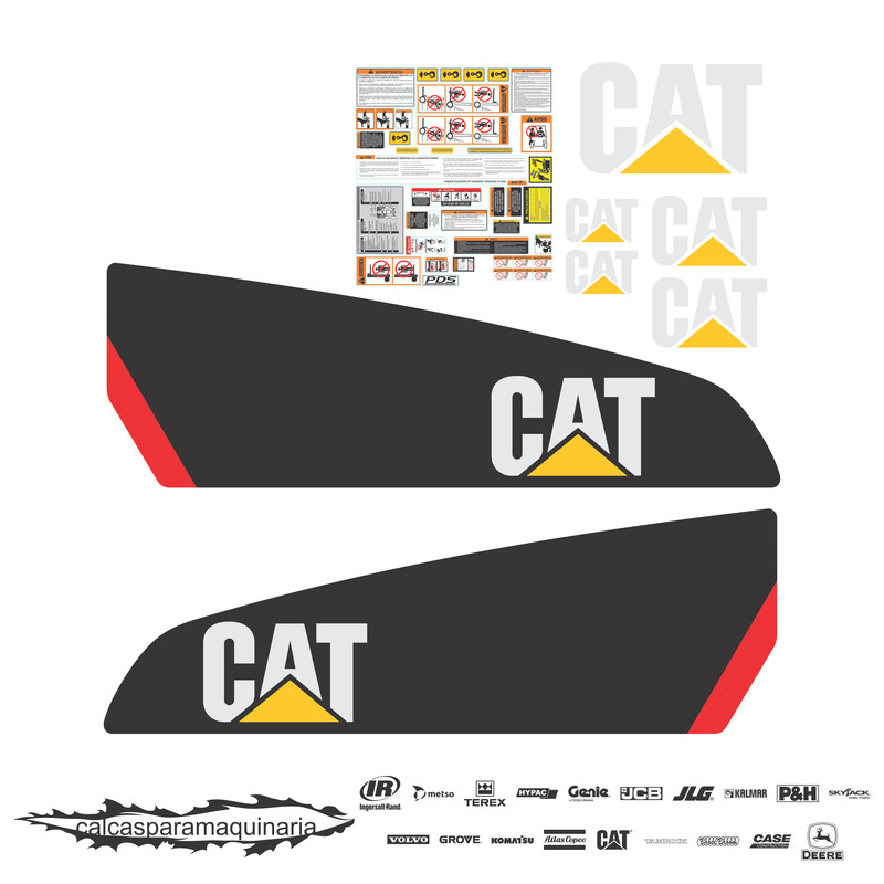 JUEGO DE CALCAS DE RESTAURACION PARA CAT GP25N NVO