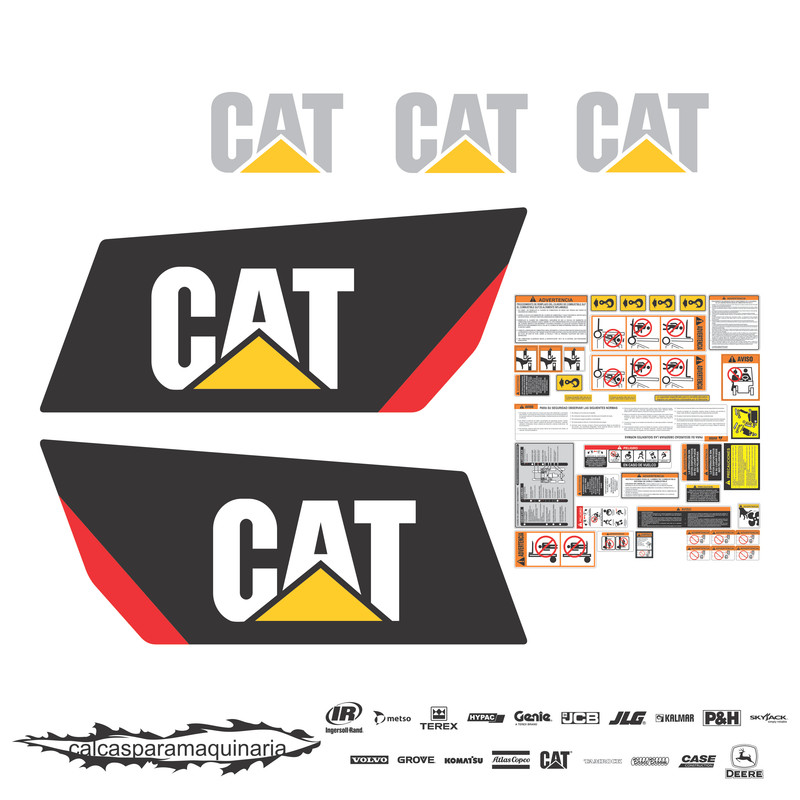 JUEGO DE CALCAS DE RESTAURACION PARA CAT GP25K NVO