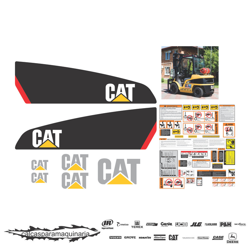 JUEGO DE CALCAS DE RESTAURACION PARA CAT GP30N