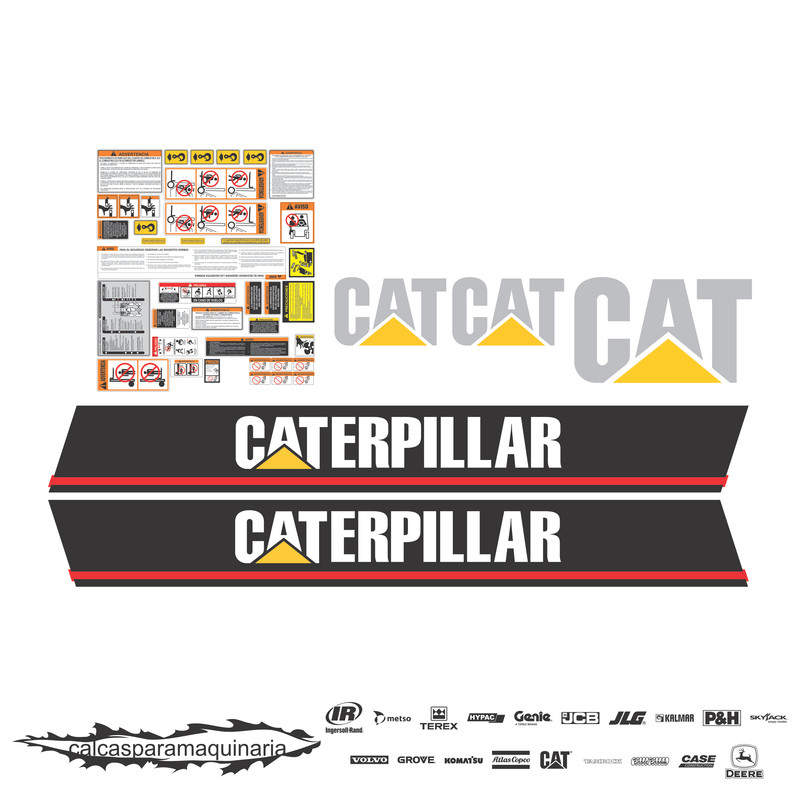 JUEGO DE CALCAS DE RESTAURACION PARA CAT GP40K VJO