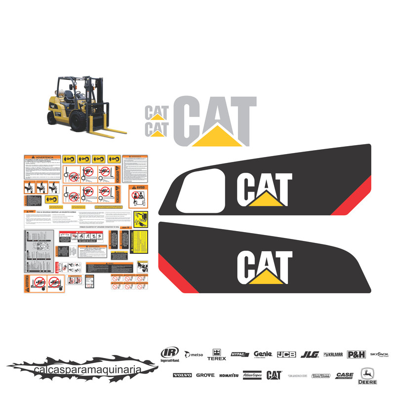 JUEGO DE CALCAS DE RESTAURACION PARA CAT GP50N NVO