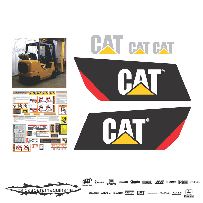 JUEGO DE CALCAS DE RESTAURACION PARA CAT GP45K NVO