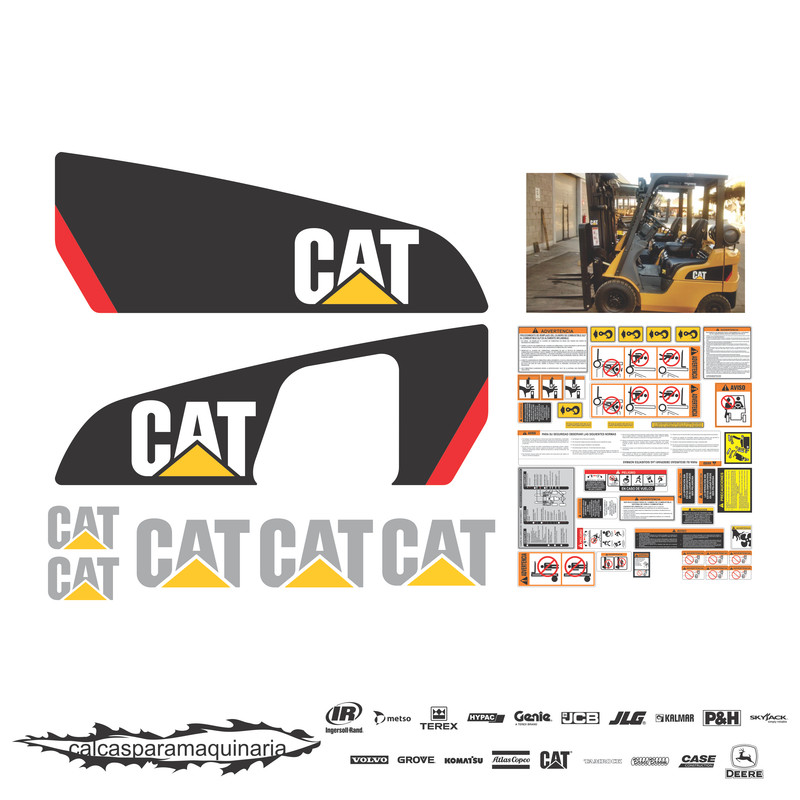 JUEGO DE CALCAS DE RESTAURACION PARA CAT P3000