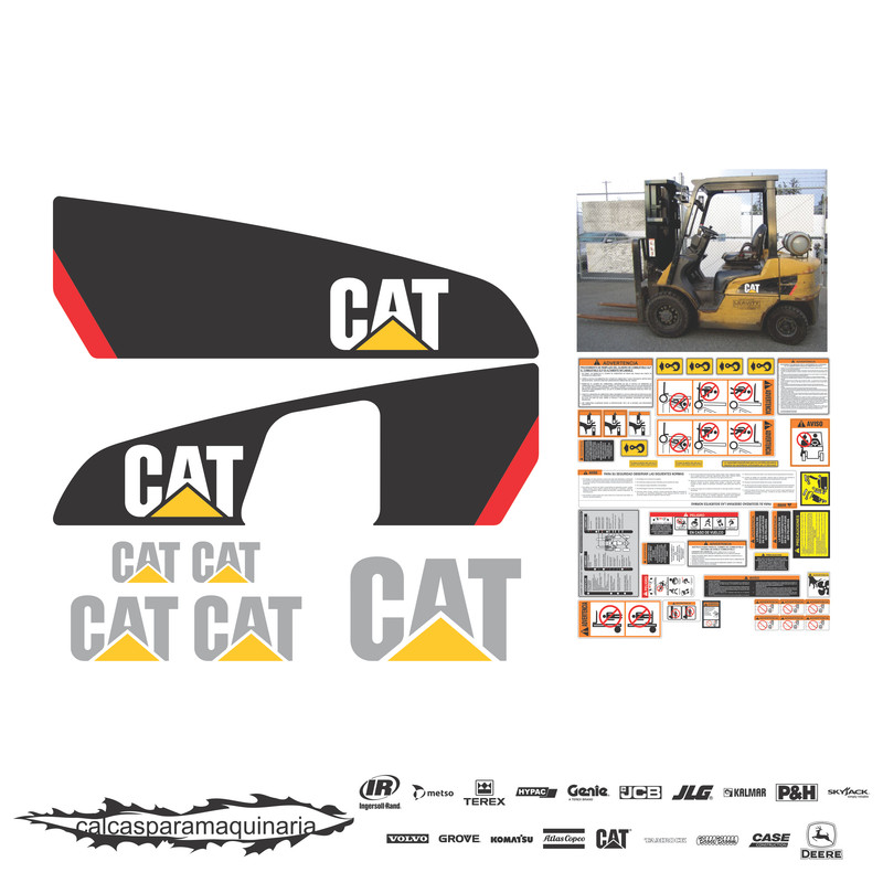 JUEGO DE CALCAS DE RESTAURACION PARA CAT P5000