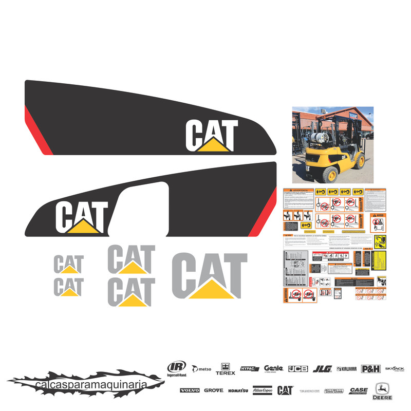 JUEGO DE CALCAS DE RESTAURACION PARA CAT P6000