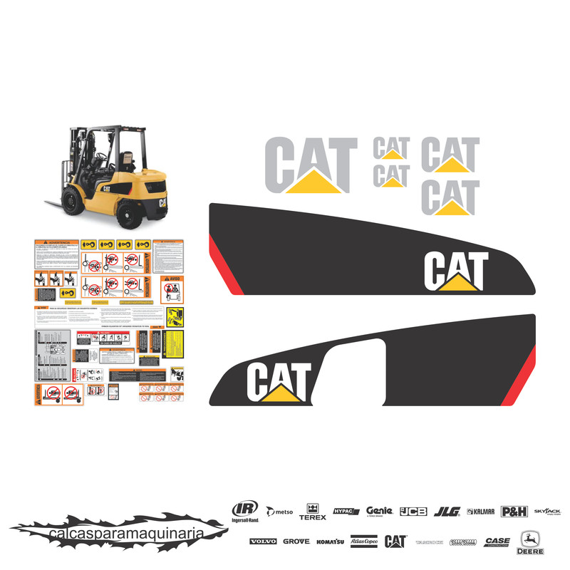 JUEGO DE CALCAS DE RESTAURACION PARA CAT P7000