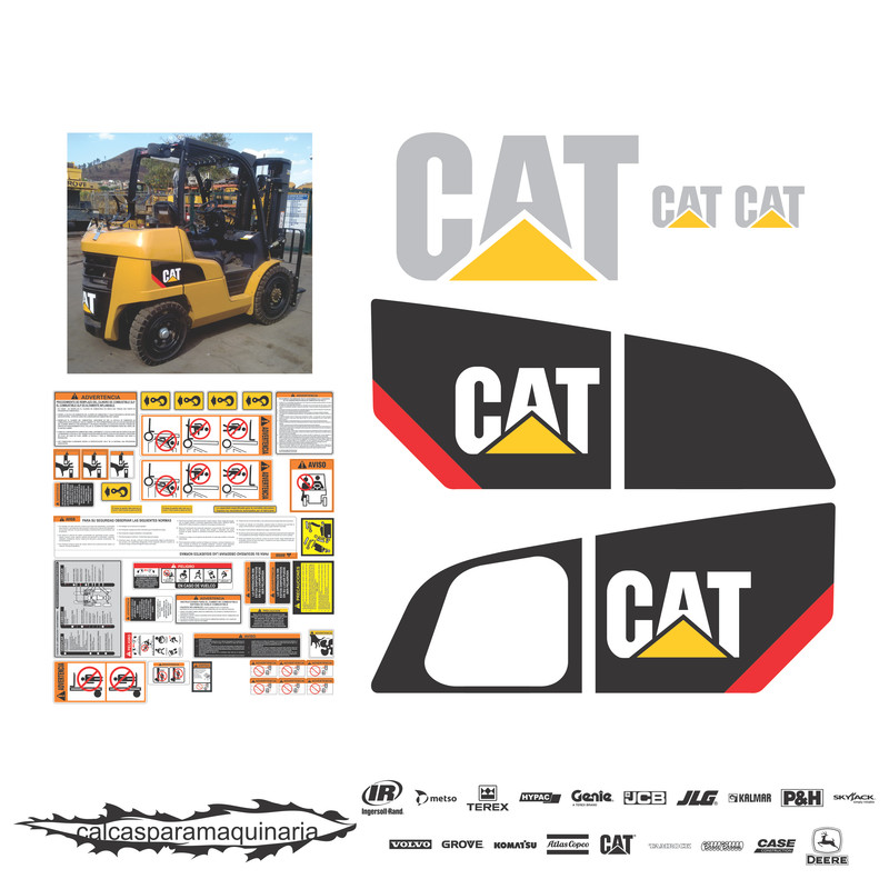 JUEGO DE CALCAS DE RESTAURACION PARA CAT P8000