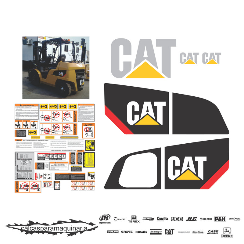 JUEGO DE CALCAS DE RESTAURACION PARA CAT P9000