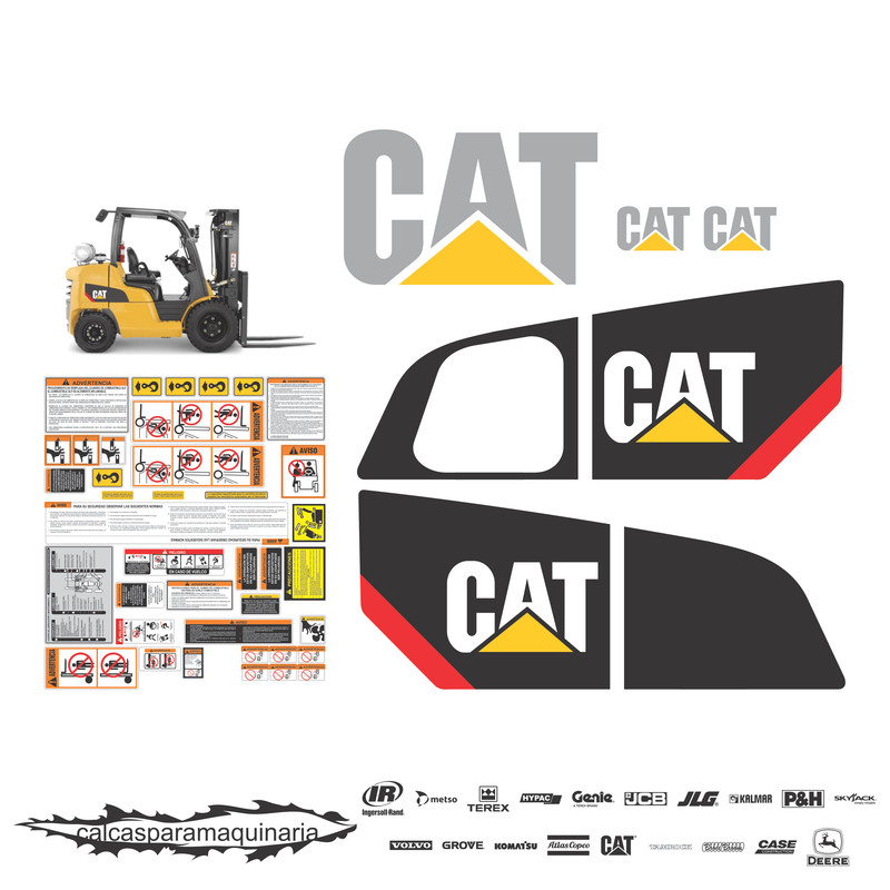 JUEGO DE CALCAS DE RESTAURACION PARA CAT P10000