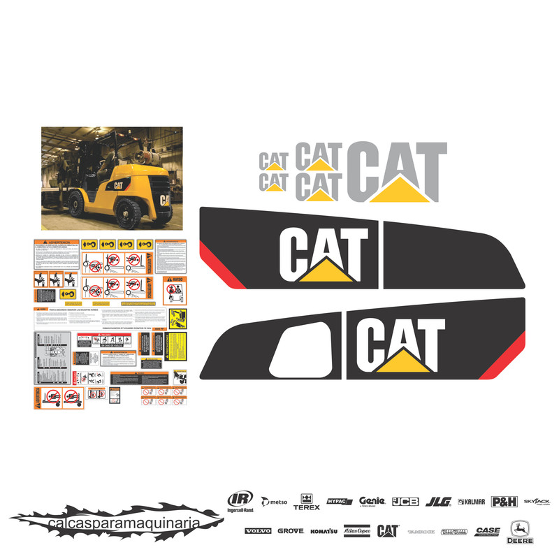 JUEGO DE CALCAS DE RESTAURACION PARA CAT P12000