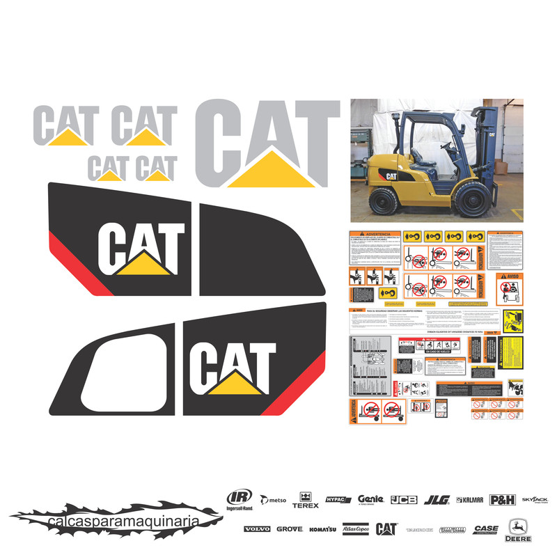 JUEGO DE CALCAS DE RESTAURACION PARA CAT PD8000