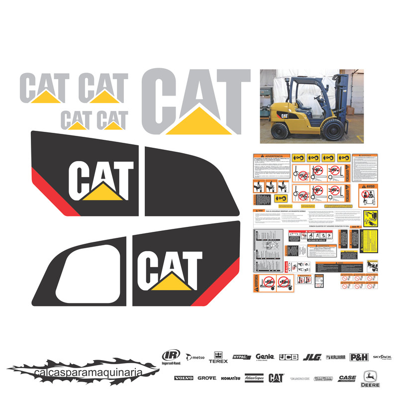 JUEGO DE CALCAS DE RESTAURACION PARA CAT PD10000 NVO