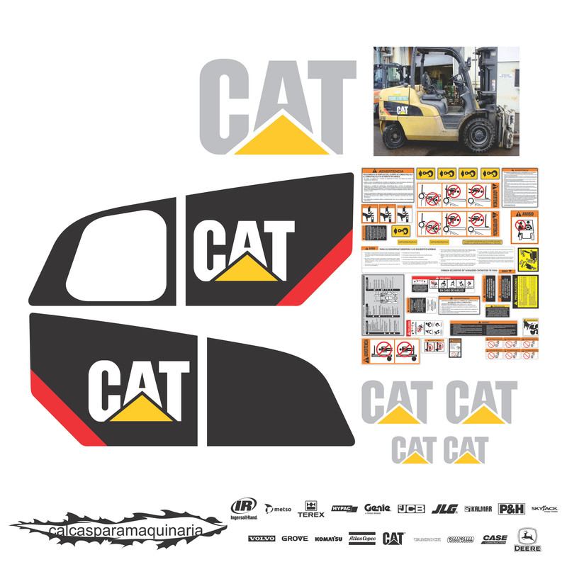 JUEGO DE CALCAS DE RESTAURACION PARA CAT PD11000 NVO