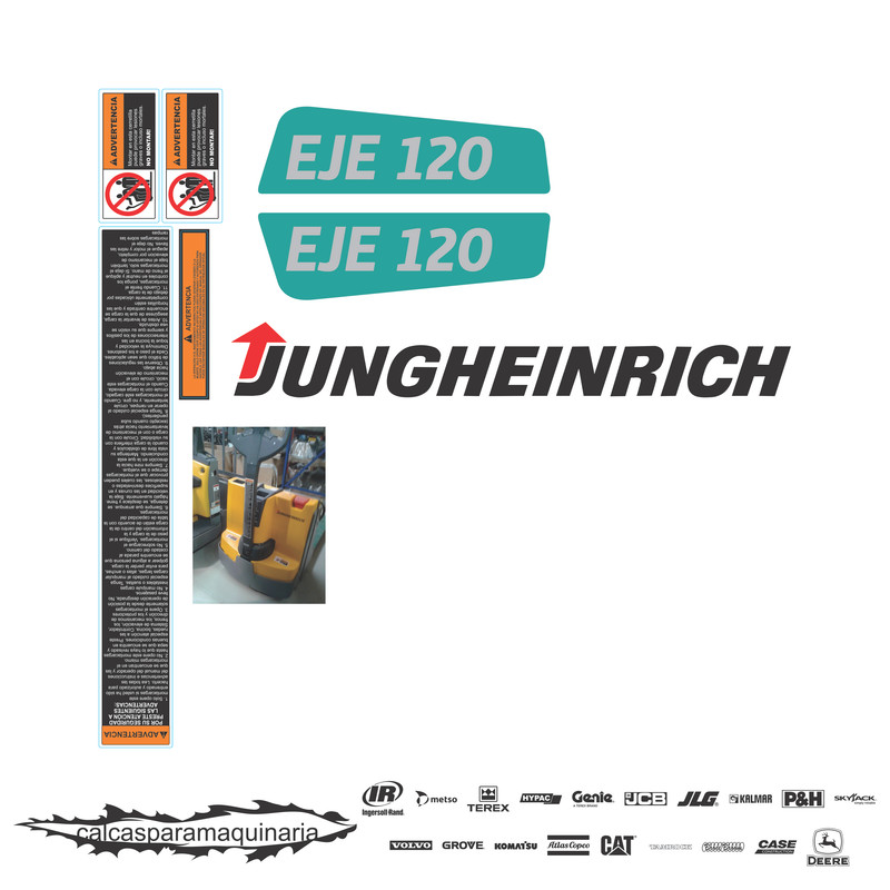 JUEGO DE CALCAS DE RESTAURACION PARA JUNGHEINRICH EJE120