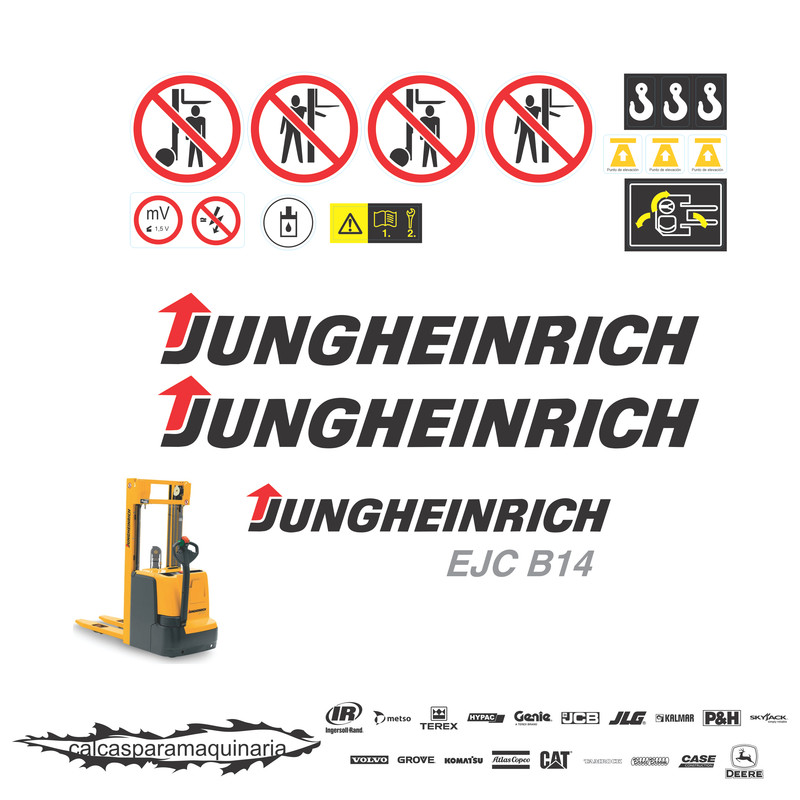 JUEGO DE CALCAS DE RESTAURACION PARA JUNGHEINRICH EJCB14 