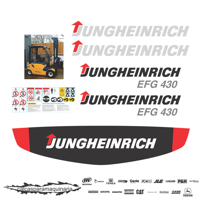 JUEGO DE CALCAS DE RESTAURACION PARA JUNGHEINRICH EFG430