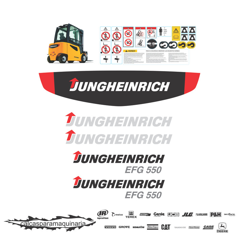 JUEGO DE CALCAS DE RESTAURACION PARA JUNGHEINRICH EFG550