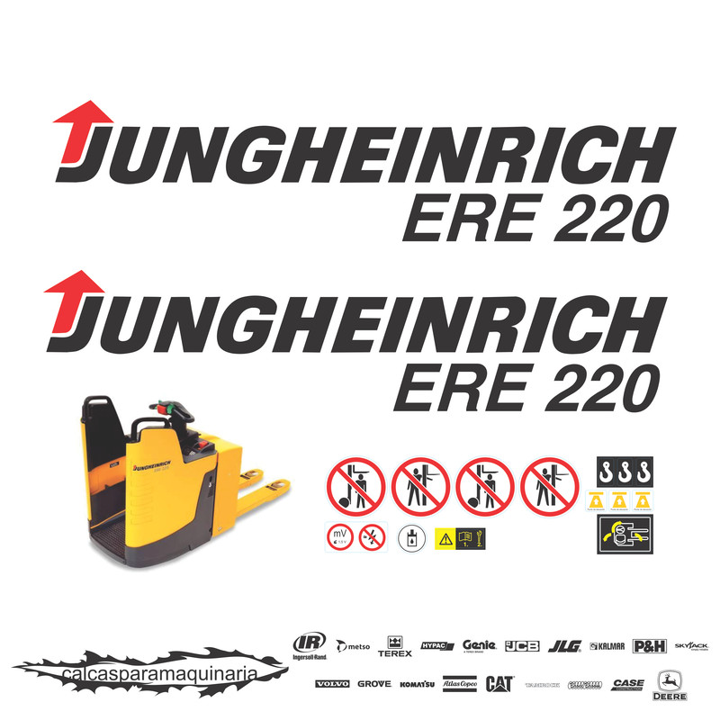 JUEGO DE CALCAS DE RESTAURACION PARA JUNGHEINRICH ERE220