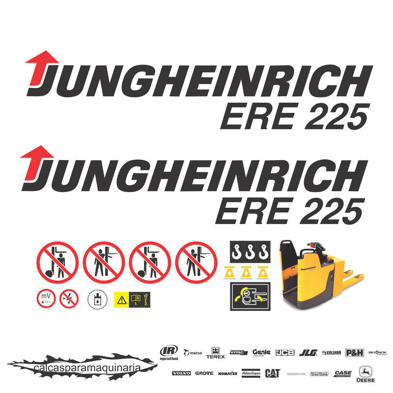 JUEGO DE CALCAS DE RESTAURACION PARA JUNGHEINRICH ERE225