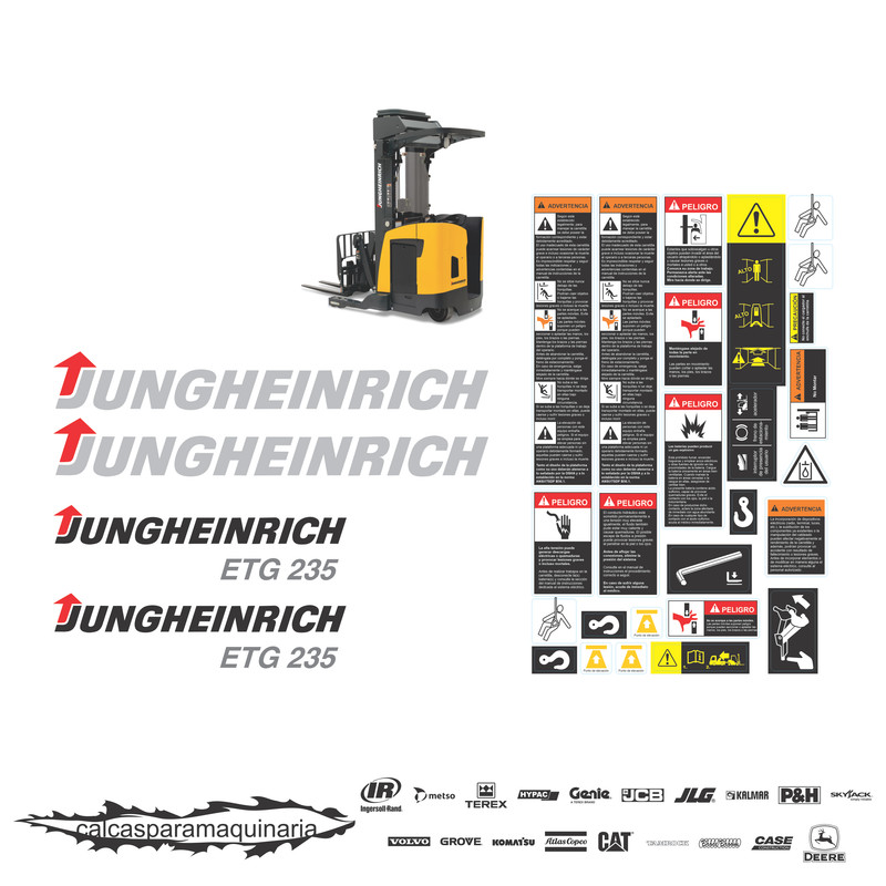 JUEGO DE CALCAS DE RESTAURACION PARA JUNGHEINRICH ETG235