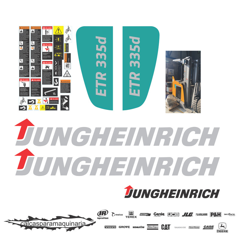 JUEGO DE CALCAS DE RESTAURACION PARA JUNGHEINRICH ETR335D NVO
