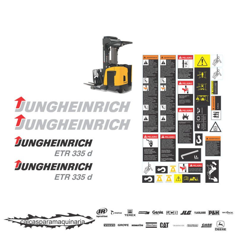 JUEGO DE CALCAS DE RESTAURACION PARA JUNGHEINRICH ETR335D