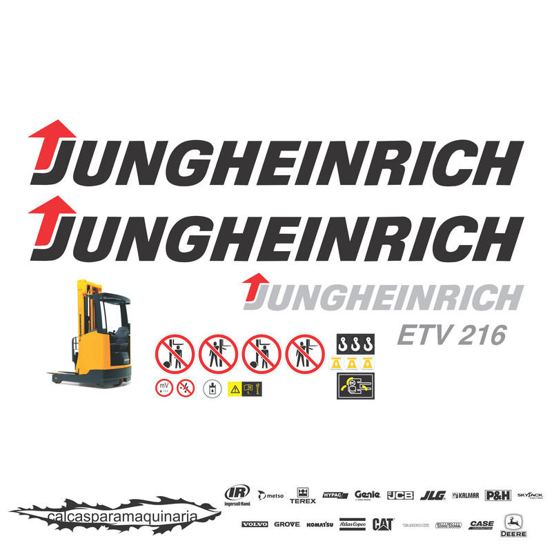 JUEGO DE CALCAS DE RESTAURACION PARA JUNGHEINRICH ETV216