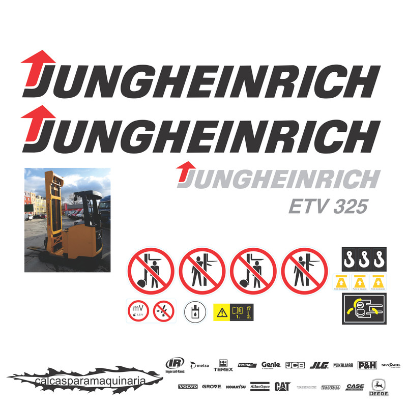 JUEGO DE CALCAS DE RESTAURACION PARA JUNGHEINRICH ETV325