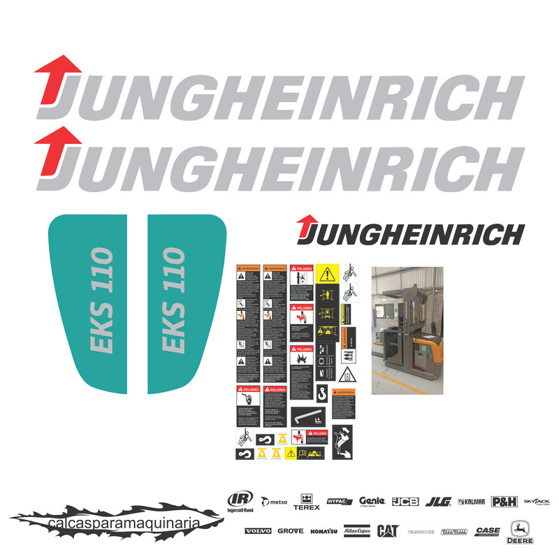 JUEGO DE CALCAS DE RESTAURACION PARA JUNGHEINRICH EKS110 NVO