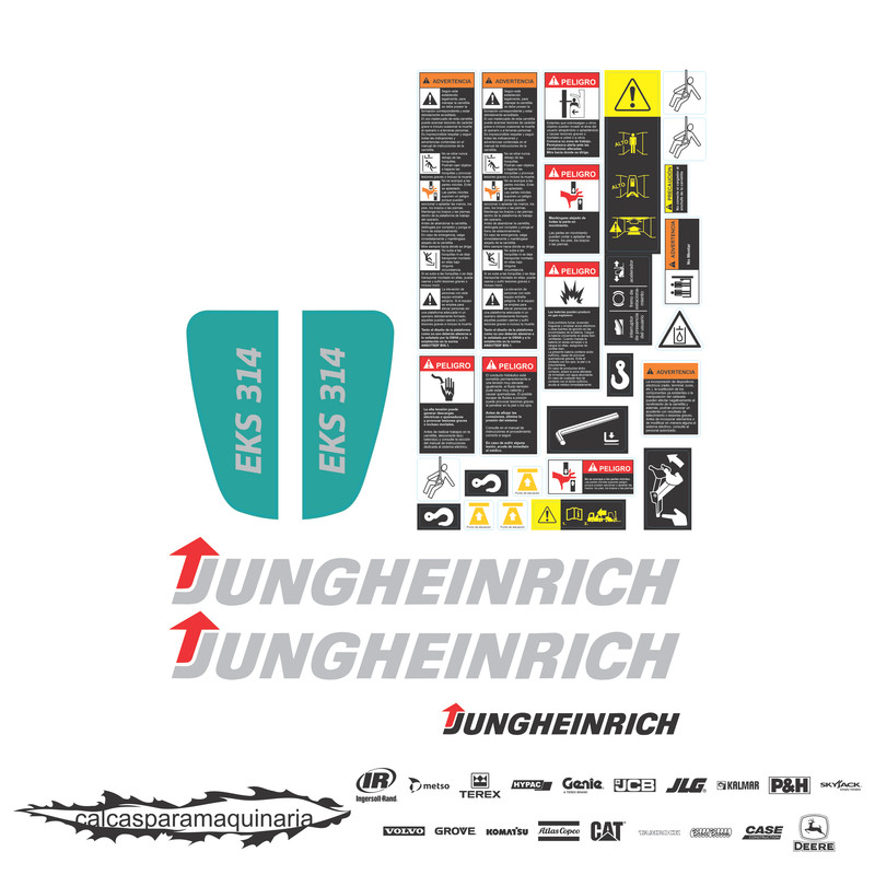 JUEGO DE CALCAS DE RESTAURACION PARA JUNGHEINRICH EKS314 NVO