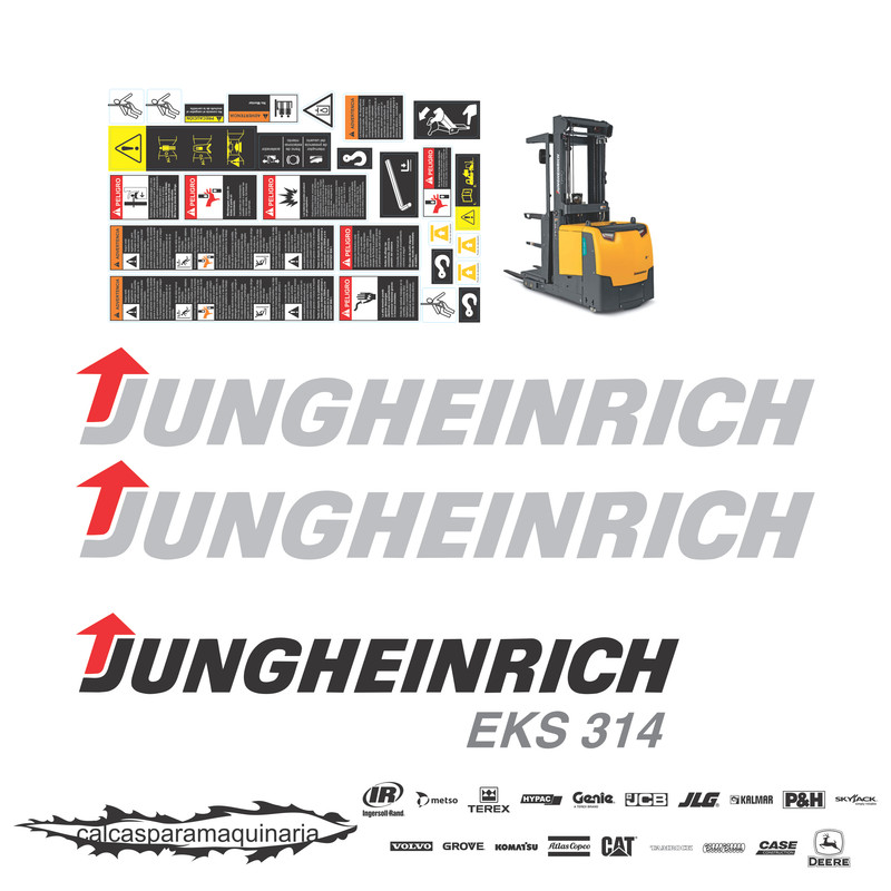 JUEGO DE CALCAS DE RESTAURACION PARA JUNGHEINRICH EKS314