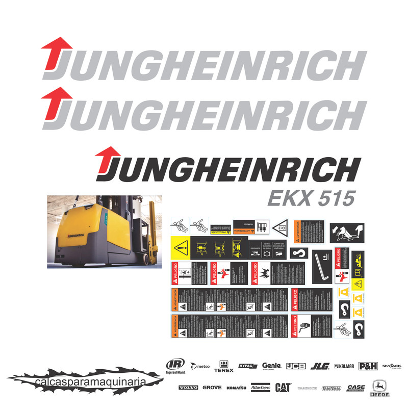 JUEGO DE CALCAS DE RESTAURACION PARA JUNGHEINRICH EKX515
