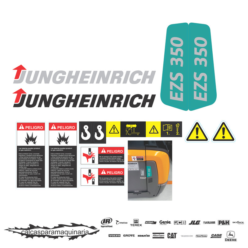 JUEGO DE CALCAS DE RESTAURACION PARA JUNGHEINRICH EZS350