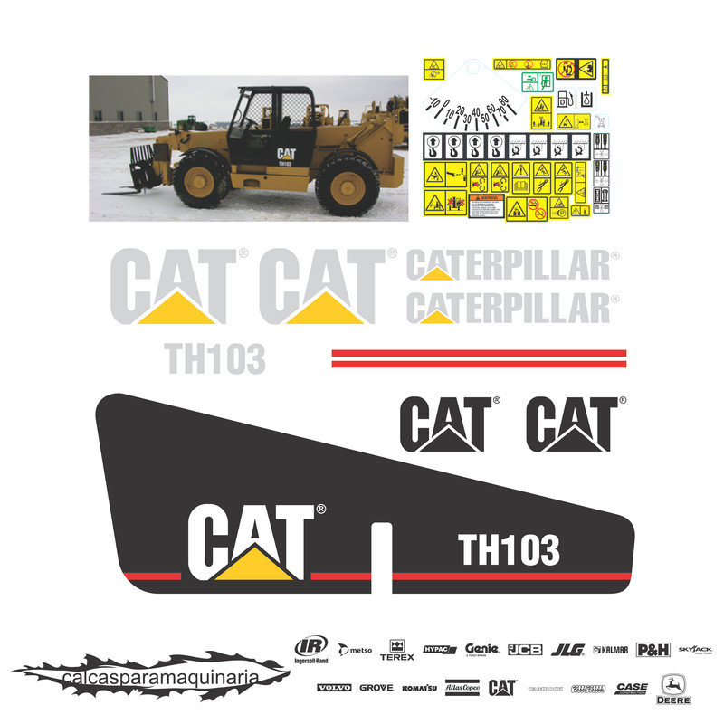 JUEGO DE CALCAS DE RESTAURACION PARA CAT TH103