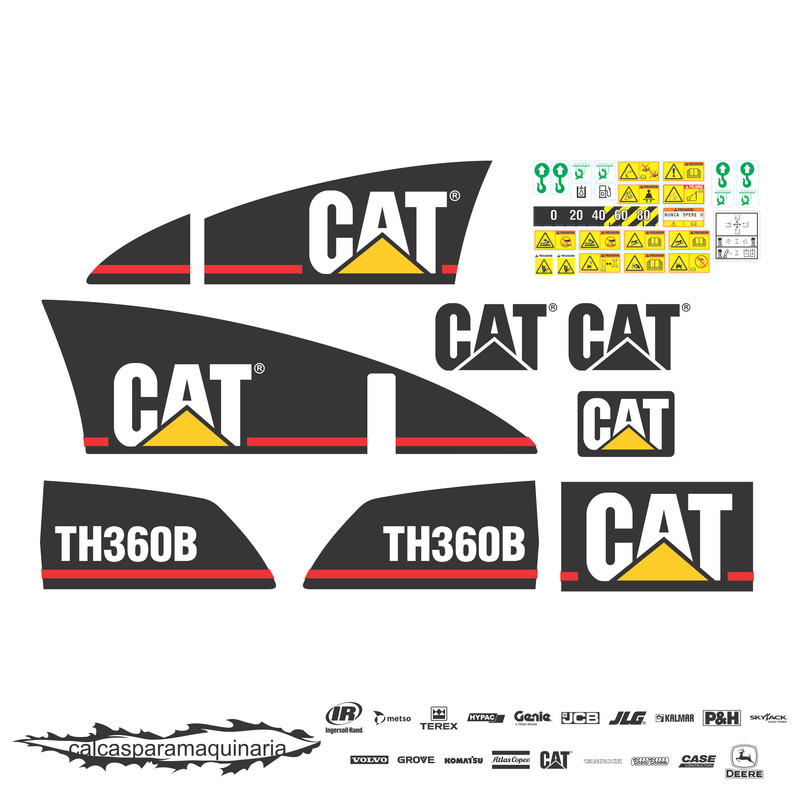 JUEGO DE CALCAS DE RESTAURACION PARA CAT TH360B