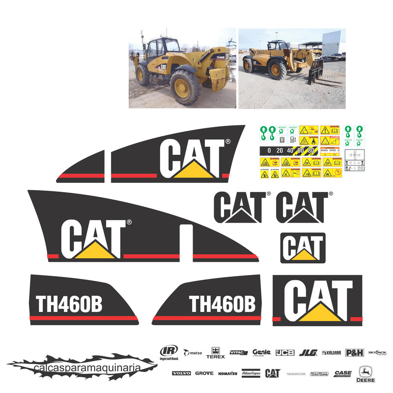 JUEGO DE CALCAS DE RESTAURACION PARA CAT TH460B