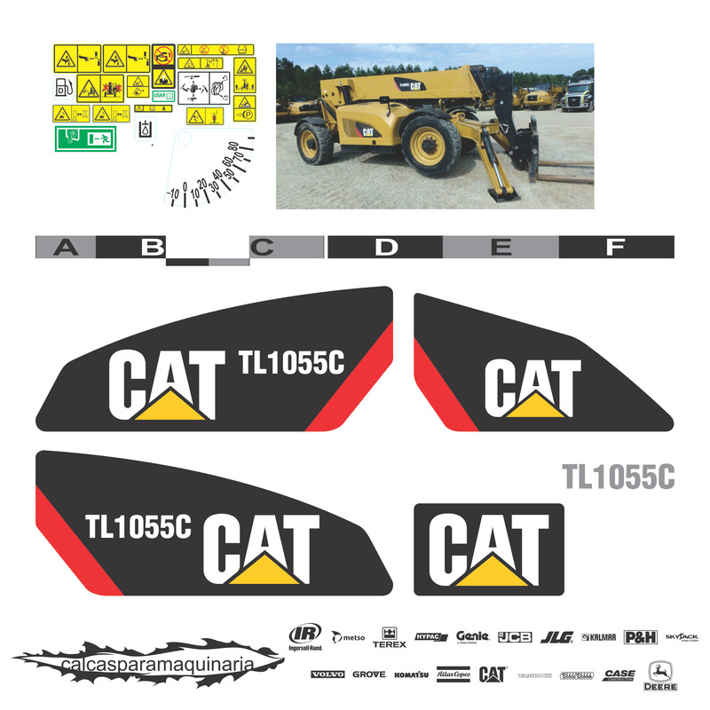 JUEGO DE CALCAS DE RESTAURACION PARA CAT TL1055C NVO