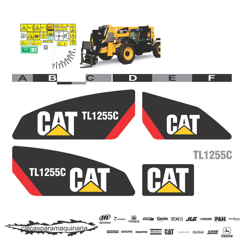JUEGO DE CALCAS DE RESTAURACION PARA CAT TL1255C NVO