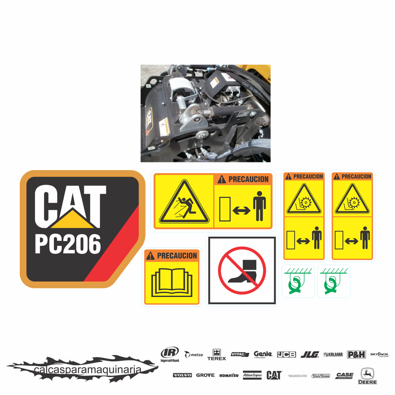 JUEGO DE CALCAS DE RESTAURACION PARA CAT PC206  NVO