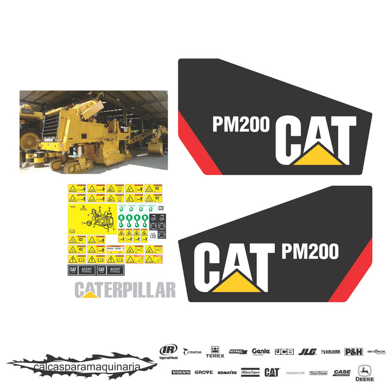 JUEGO DE CALCAS DE RESTAURACION PARA CAT PM200 NVO