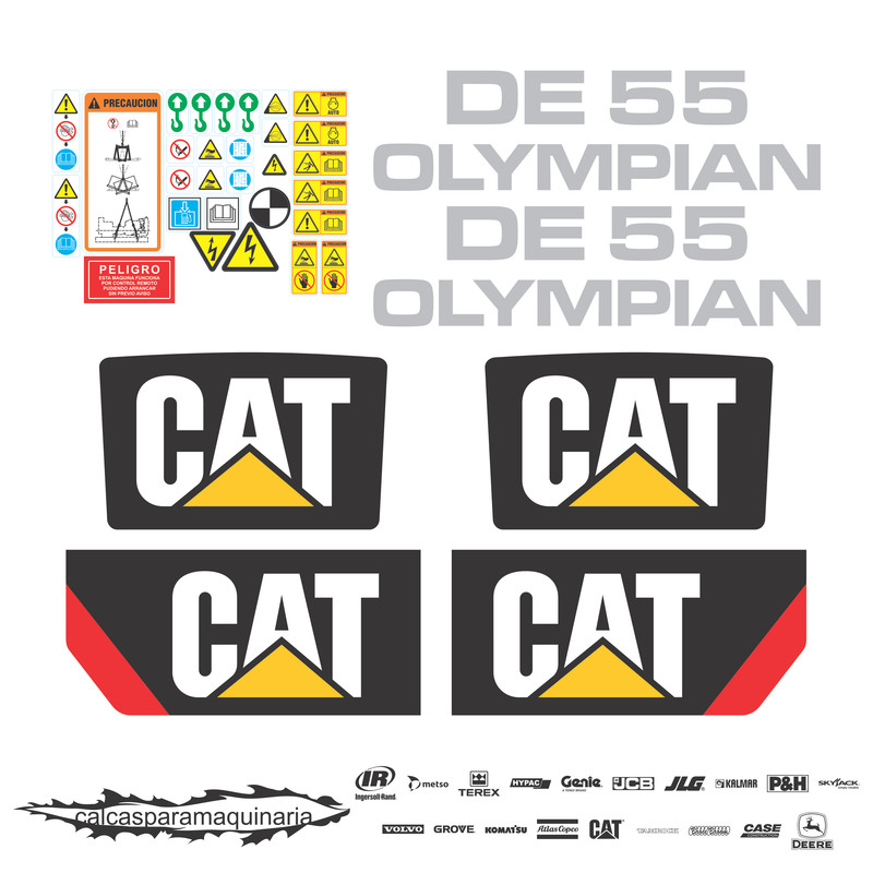 JUEGO DE CALCAS DE RESTAURACION PARA CAT DE 55  NVO