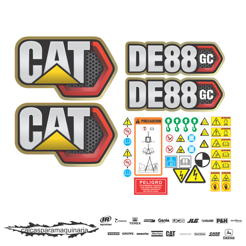 JUEGO DE CALCAS DE RESTAURACION PARA CAT DE 88GC PANAL