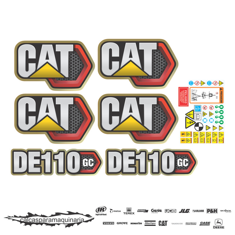JUEGO DE CALCAS DE RESTAURACION PARA CAT DE 110GC PANAL
