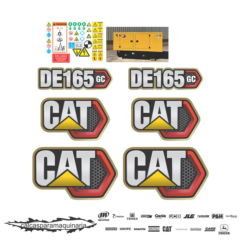 JUEGO DE CALCAS DE RESTAURACION PARA CAT DE 165GC PANAL
