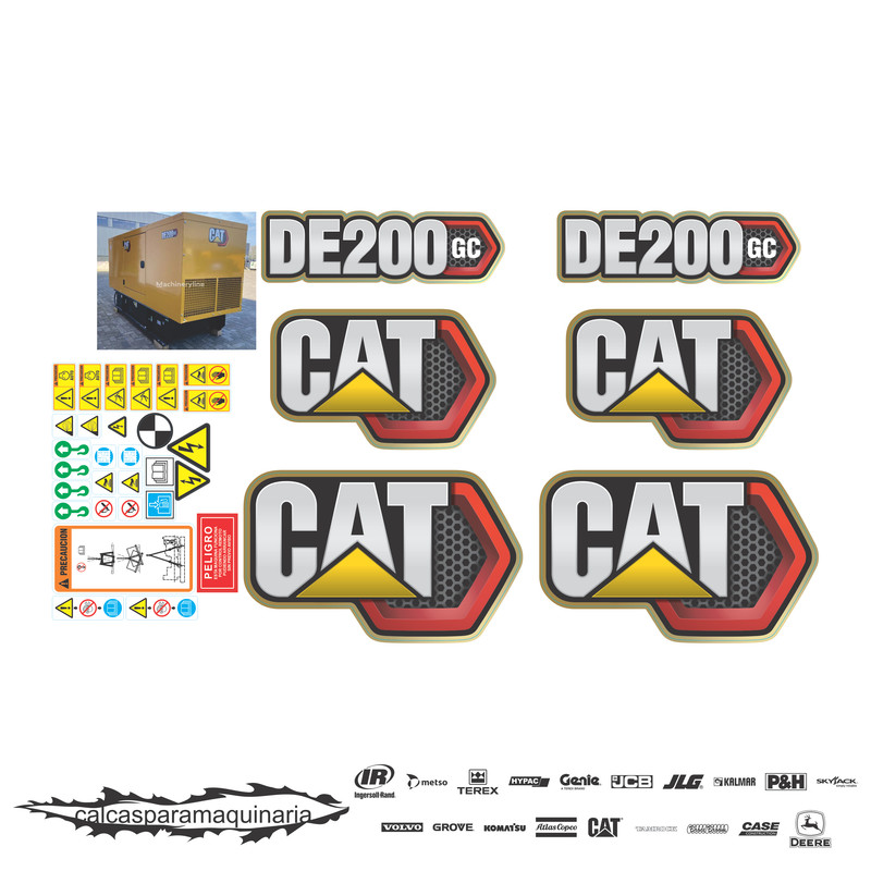 JUEGO DE CALCAS DE RESTAURACION PARA CAT DE200GC PANAL