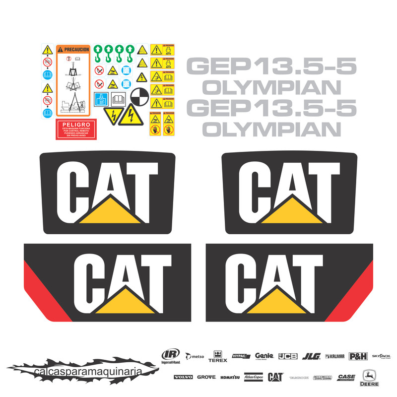 JUEGO DE CALCAS DE RESTAURACION PARA CAT GEP13.5 OLYMP