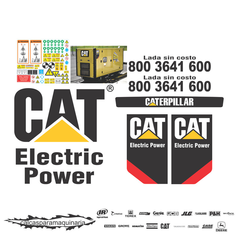 JUEGO DE CALCAS DE RESTAURACION PARA CAT GEP65.9