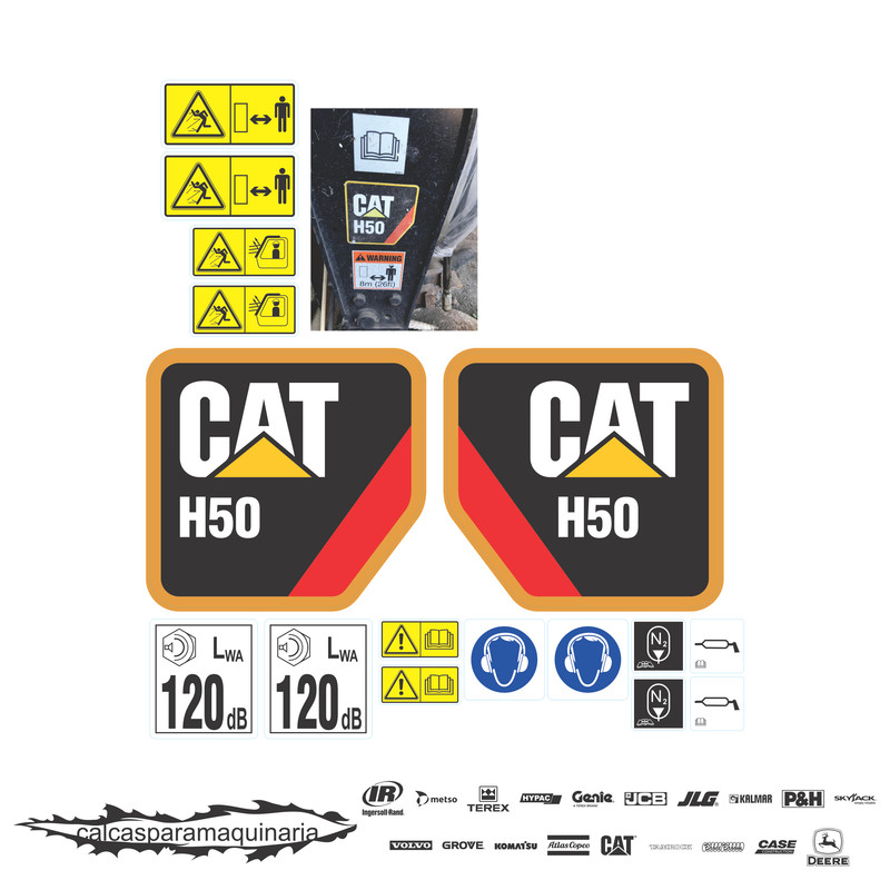 JUEGO DE CALCAS DE RESTAURACION PARA CAT H50