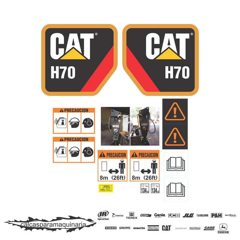 JUEGO DE CALCAS DE RESTAURACION PARA CAT H70